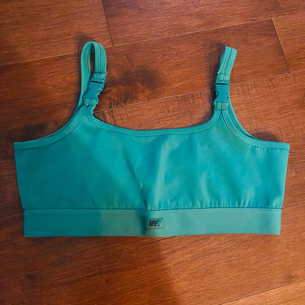 Emerald Green Buckle Sports Bra